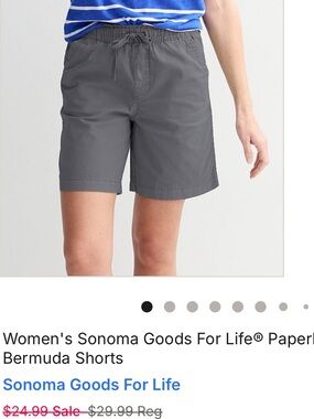 Women’s Sonoma Goods For Life Paperbag Waist Bermuda Shorts - Women's Xl